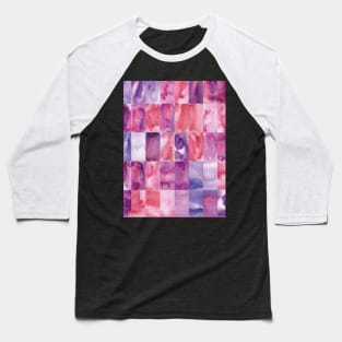 Abstract Minimal Purple Watercolour Mosaic Collage. Baseball T-Shirt